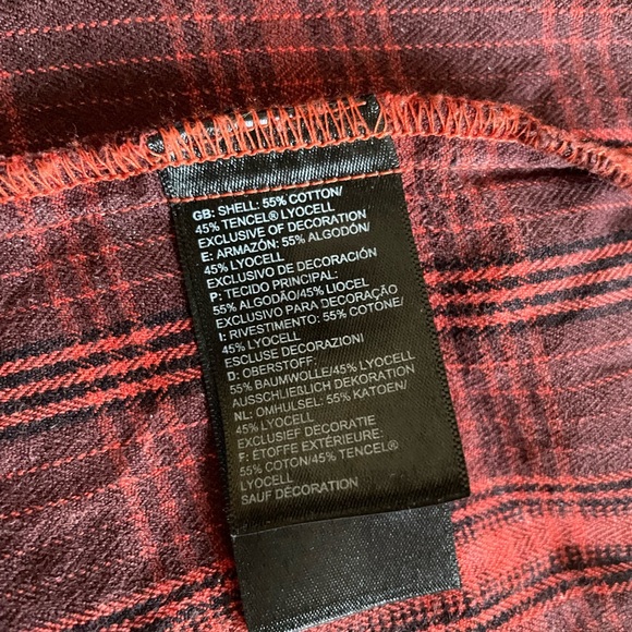 The North Face Red Plaid Flannel Shirt Size Small - Picture 5 of 9